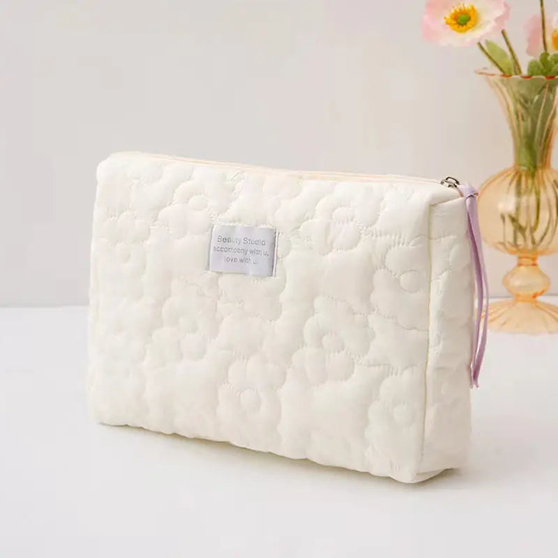 Portable Large Capacity Floral Makeup Bag for Women