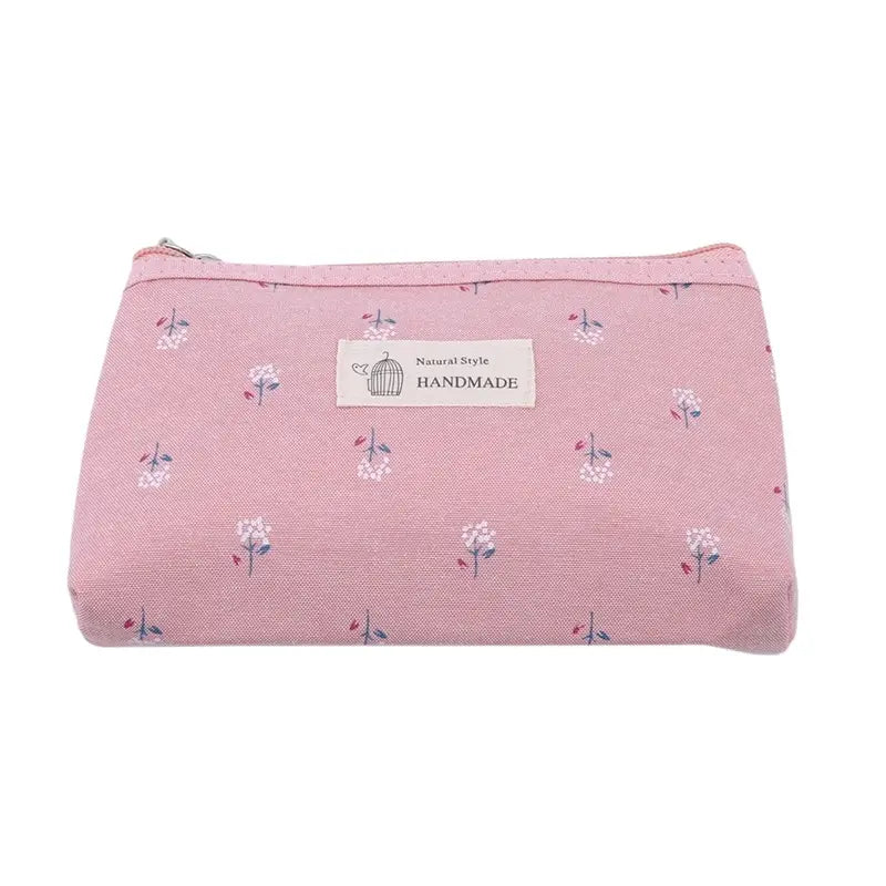 Portable Canvas Waterproof Cosmetic Bag for Women