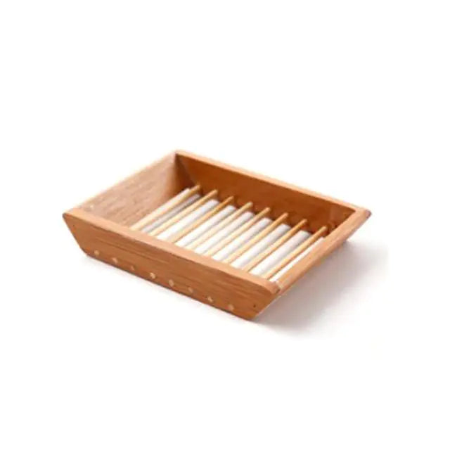 Manual Bamboo Drain Soap Box