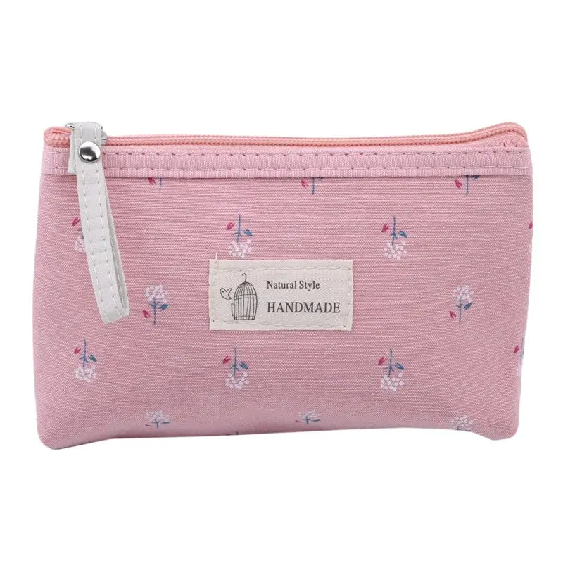 Portable Canvas Waterproof Cosmetic Bag for Women