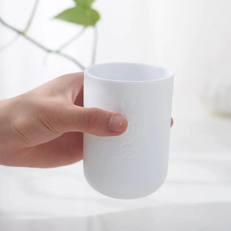 Bamboo Toothbrush Holder and Bathroom Accessories Set