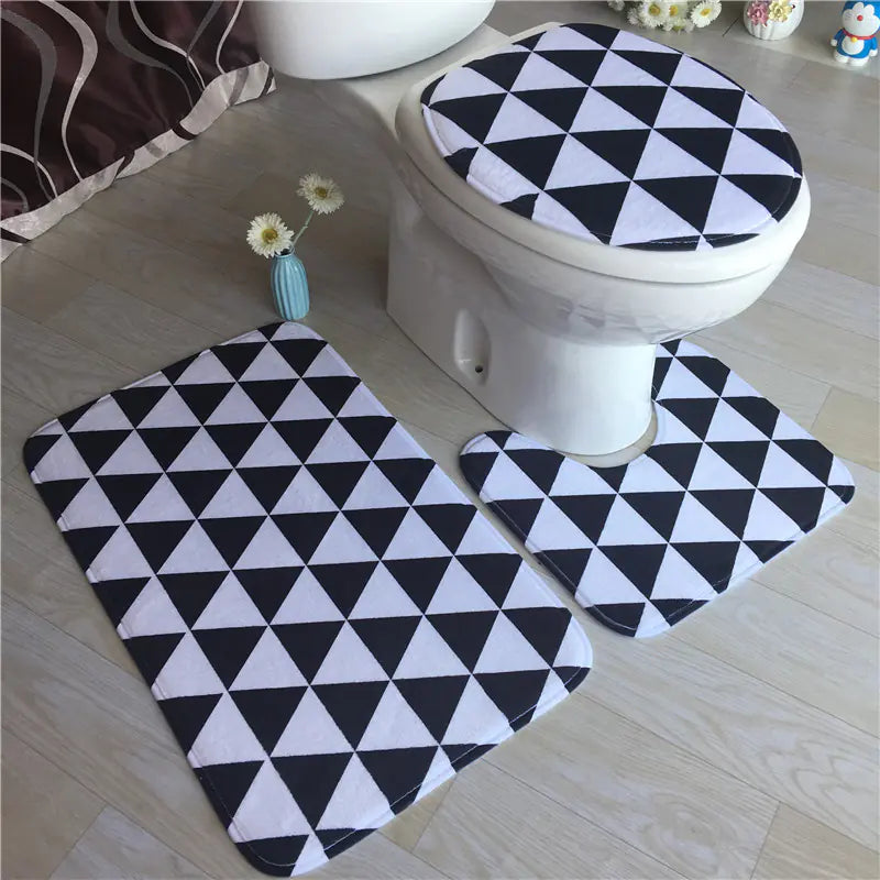 Ocean-Themed Bathroom Mat Set