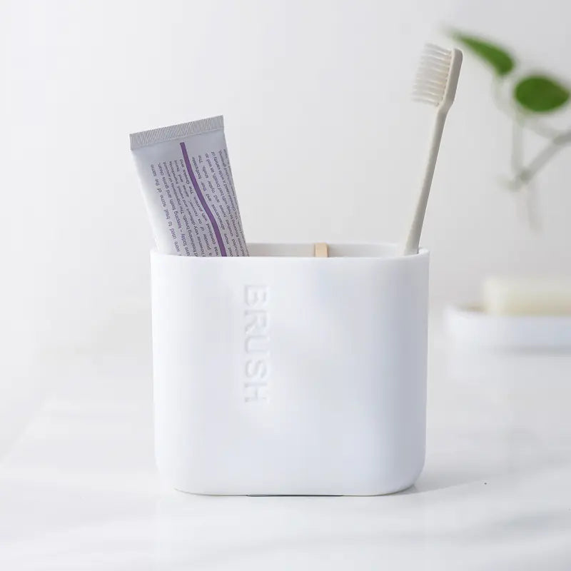 Bamboo Toothbrush Holder and Bathroom Accessories Set
