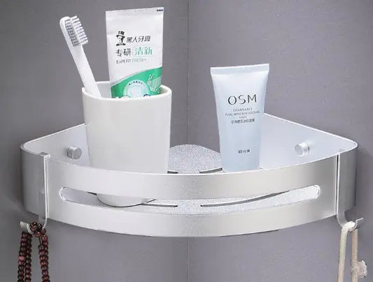 Hole-Free Bathroom Storage Rack