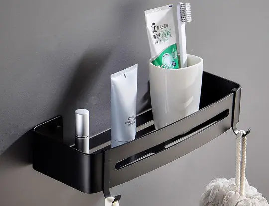 Hole-Free Bathroom Storage Rack