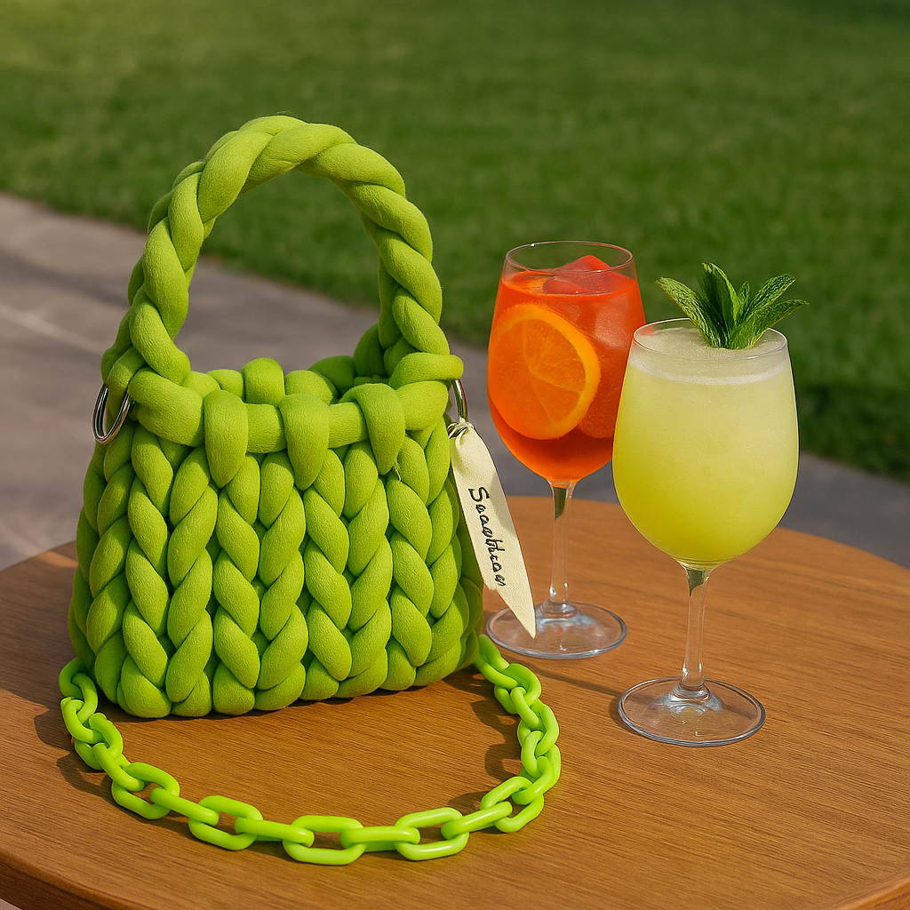 Multi-Colored Wool Tote Bag