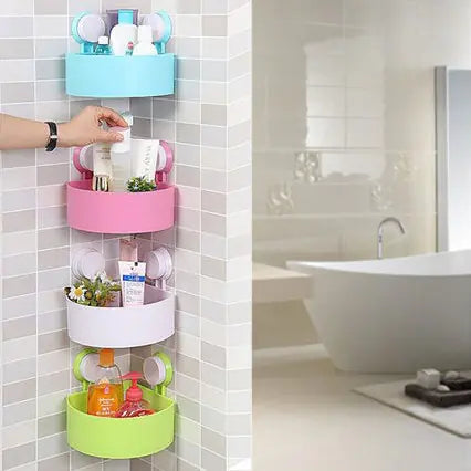 Corner Suction Bathroom Storage Rack