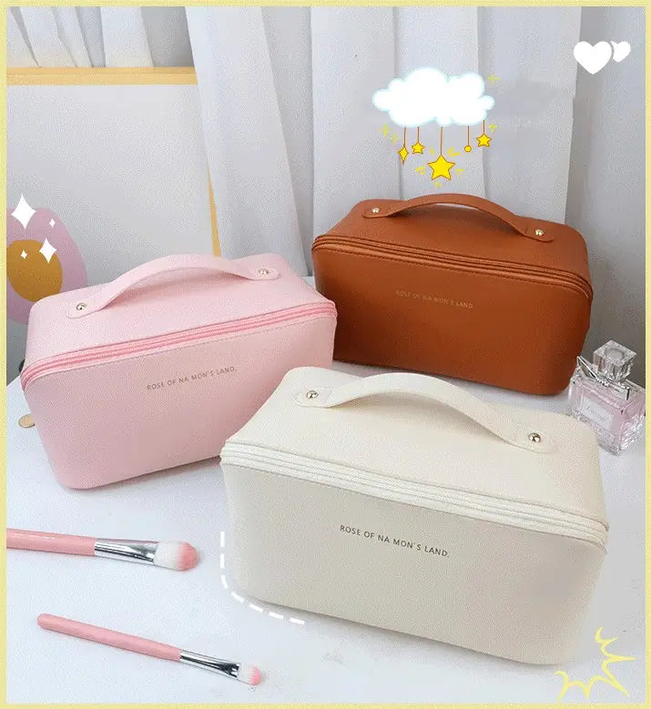 Fashionable Waterproof PU Travel Cosmetic Bag for Women