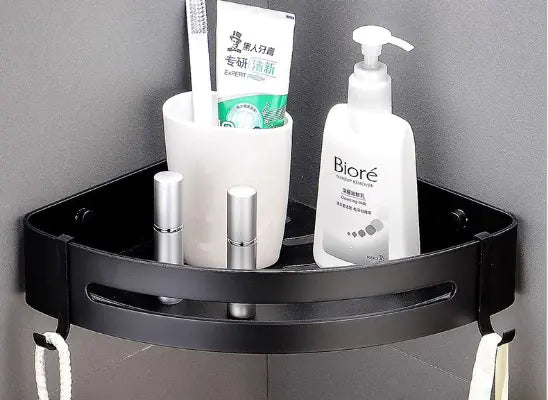 Hole-Free Bathroom Storage Rack
