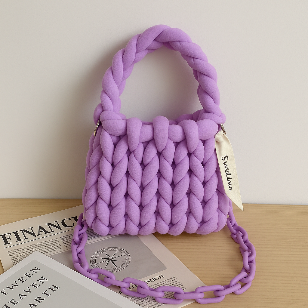 Multi-Colored Wool Tote Bag