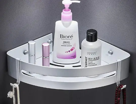 Hole-Free Bathroom Storage Rack