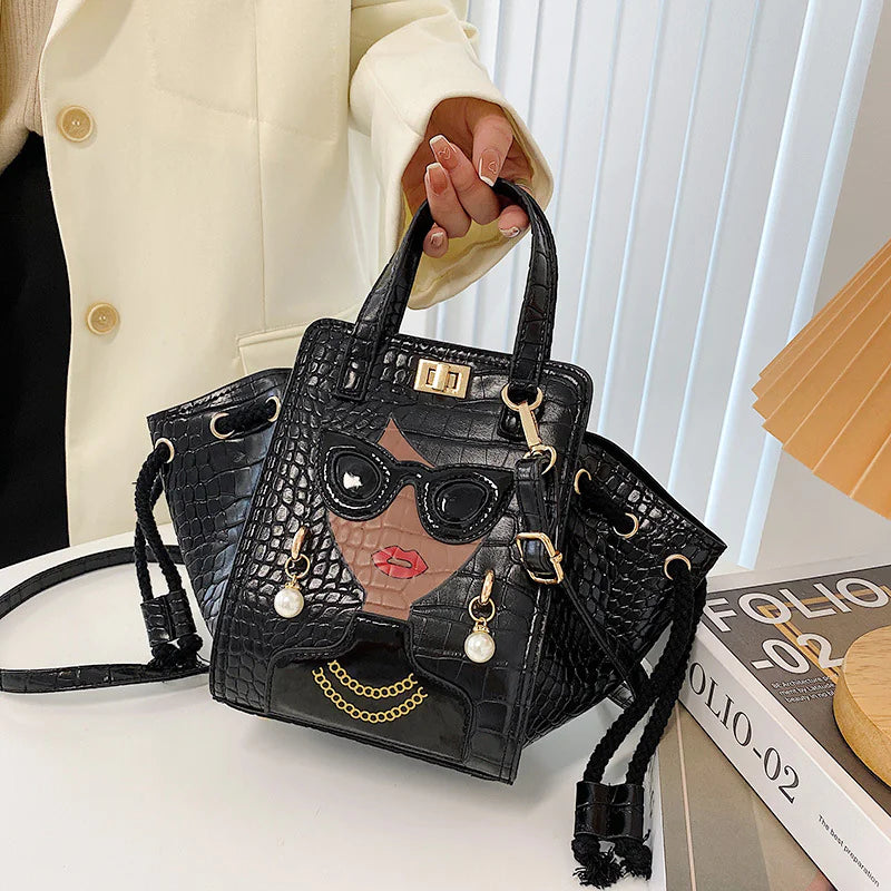 High-Fashion Large Bucket Handbag