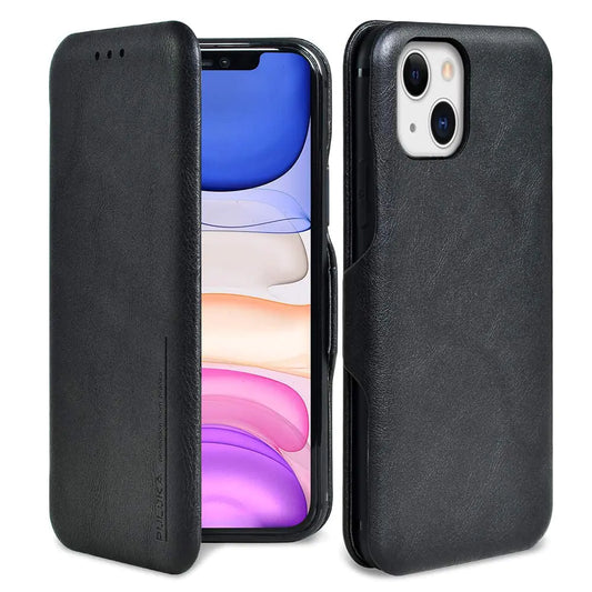 PULOKA for iPhone 14 Flip Back Wallet Case