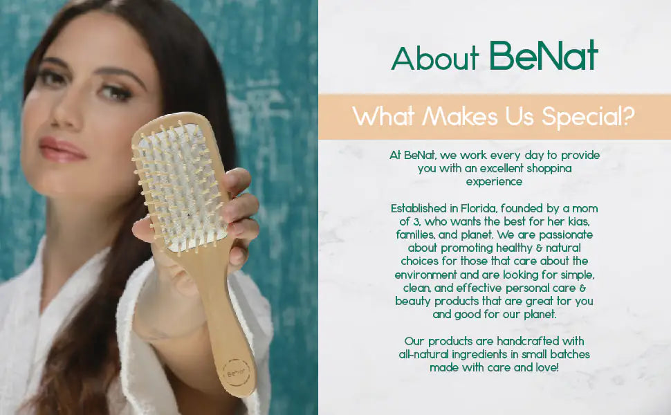 BeNat Wooden Detangling Hair Brush