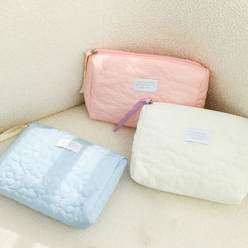 Portable Large Capacity Floral Makeup Bag for Women