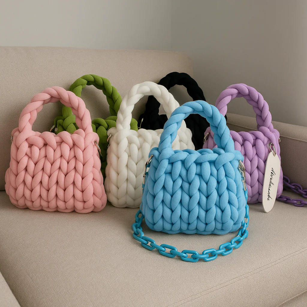 Multi-Colored Wool Tote Bag