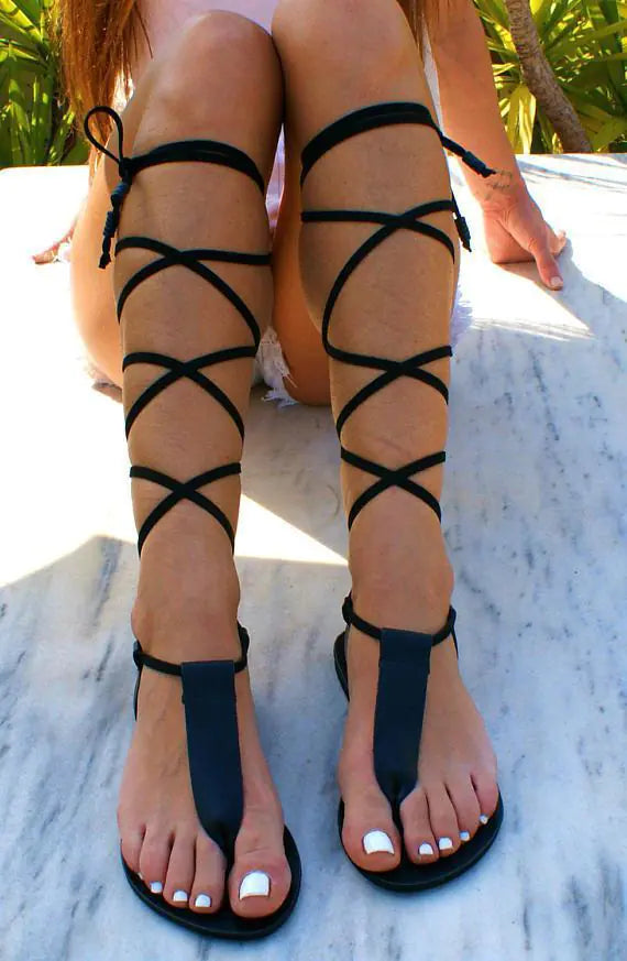 Thin Strap Flat Sandals