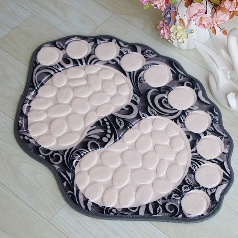 Cobblestone Patterned Non-Slip Bathroom Rug 39x59CM