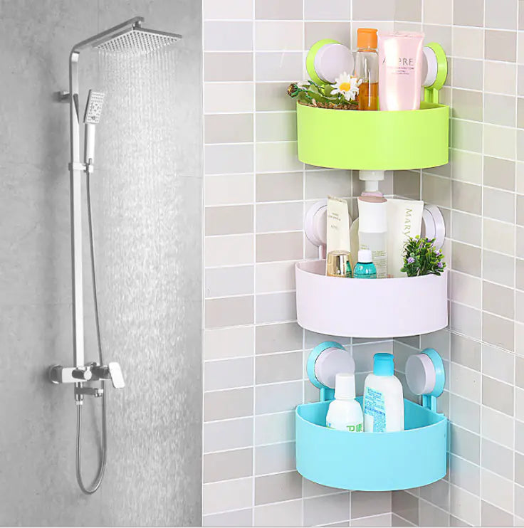 Corner Suction Bathroom Storage Rack