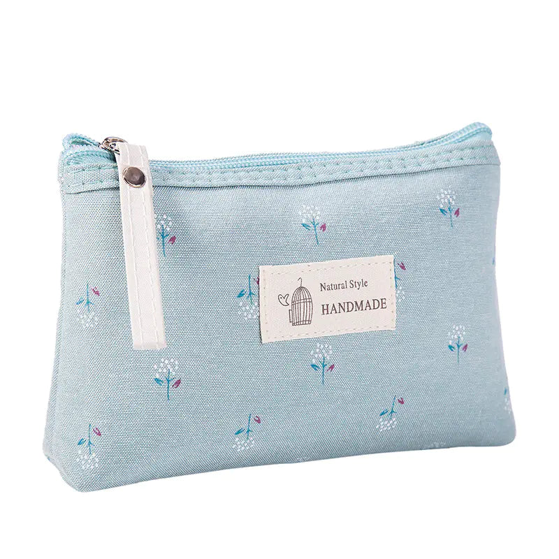 Portable Canvas Waterproof Cosmetic Bag for Women