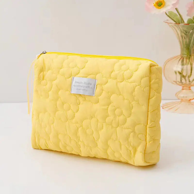 Portable Large Capacity Floral Makeup Bag for Women