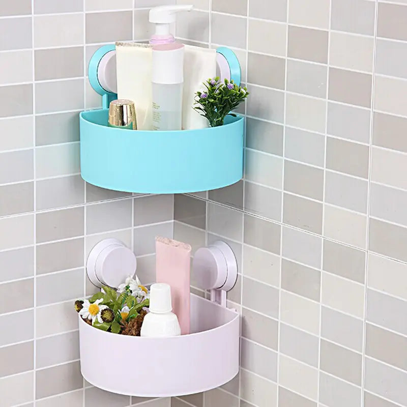 Corner Suction Bathroom Storage Rack