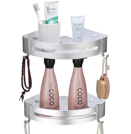 Hole-Free Bathroom Storage Rack