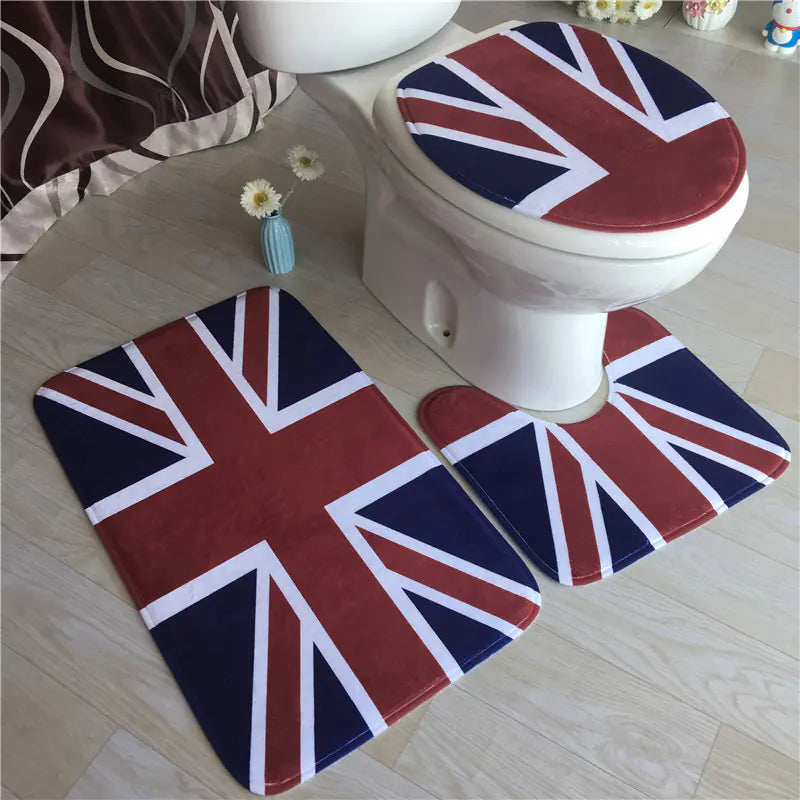 Ocean-Themed Bathroom Mat Set