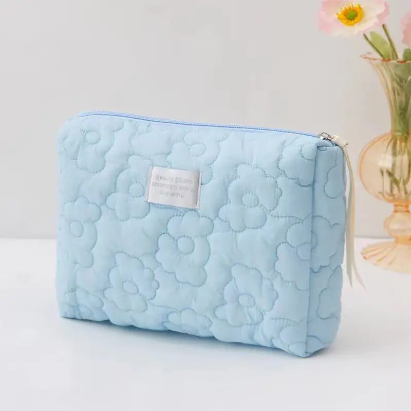 Portable Large Capacity Floral Makeup Bag for Women