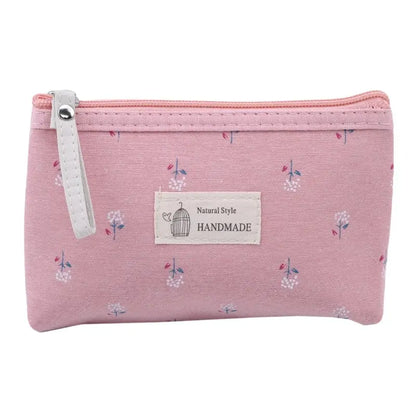 Portable Canvas Waterproof Cosmetic Bag for Women