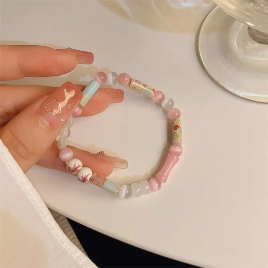 Vintage Beaded Handstring with Unique Character