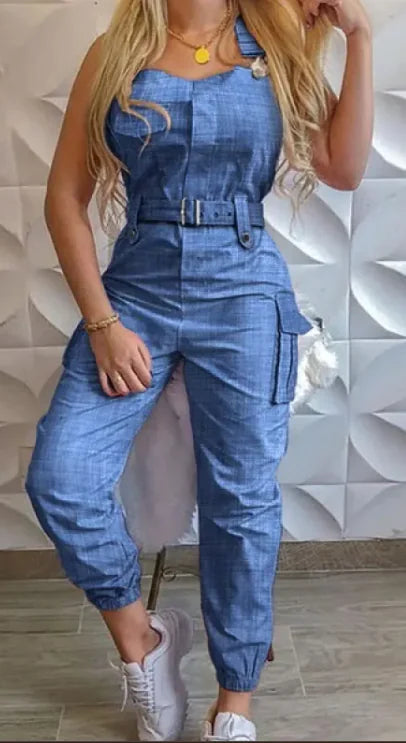Women's Sleeveless Jumpsuit (Fashionable Work Clothes)