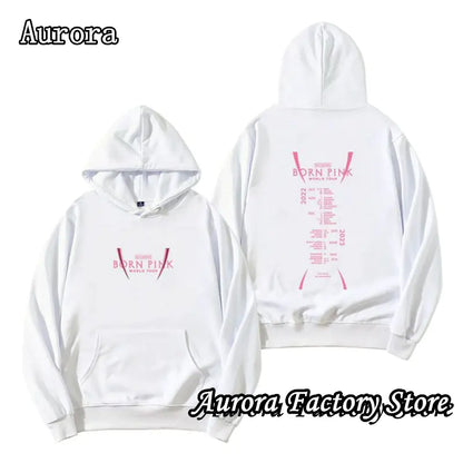 Black Pink Printed Hoodie for Men and Women - Casual Wear