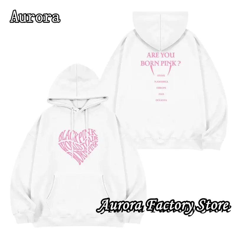 Black Pink Printed Hoodie for Men and Women - Casual Wear