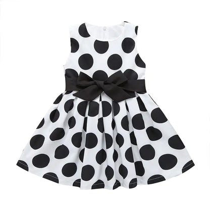 Polka Dot Bow A-Line Skirt for Girls' Dresses