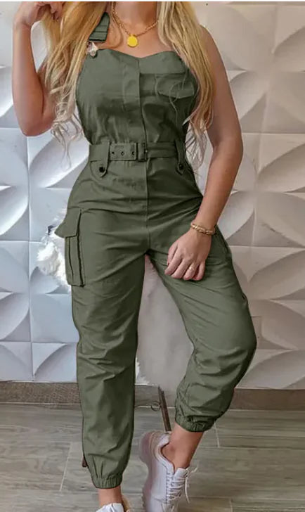 Women's Sleeveless Jumpsuit (Fashionable Work Clothes)