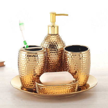 Ceramic Five-piece Bathroom Set