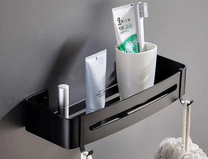 Hole-Free Bathroom Storage Rack