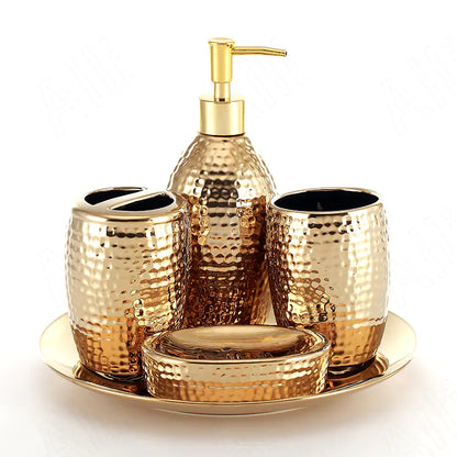 Ceramic Five-piece Bathroom Set