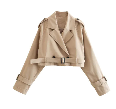 WOLFF Trench Coat with Adjustable Sleeves and Belt