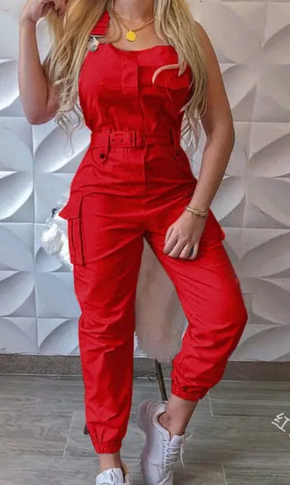 Women's Sleeveless Jumpsuit (Fashionable Work Clothes)