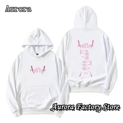 Black Pink Printed Hoodie for Men and Women - Casual Wear