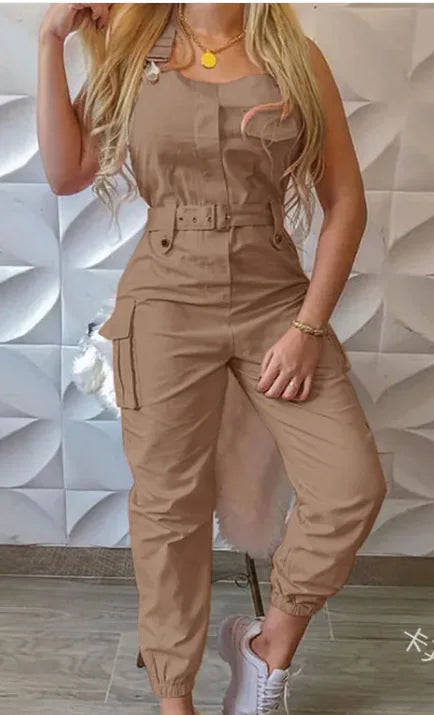 Women's Sleeveless Jumpsuit (Fashionable Work Clothes)