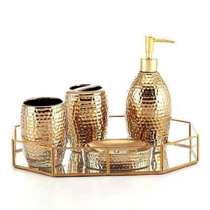 Ceramic Five-piece Bathroom Set