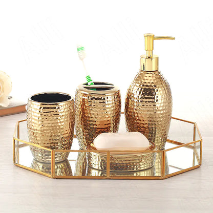 Ceramic Five-piece Bathroom Set