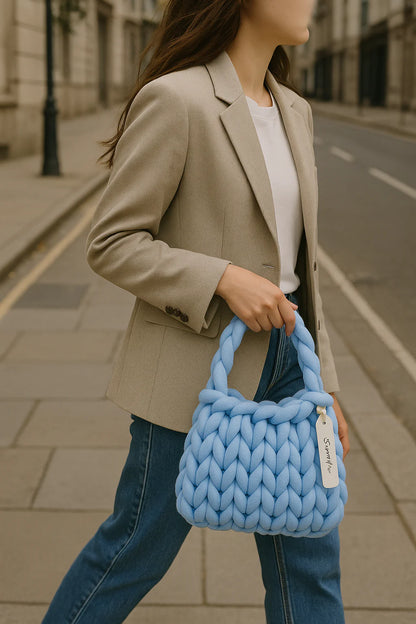 Multi-Colored Wool Tote Bag