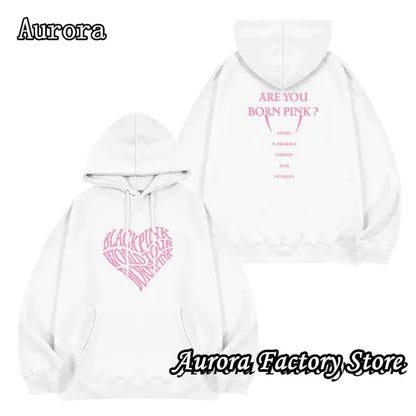 Black Pink Printed Hoodie for Men and Women - Casual Wear