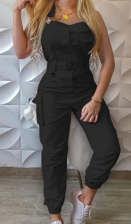 Women's Sleeveless Jumpsuit (Fashionable Work Clothes)