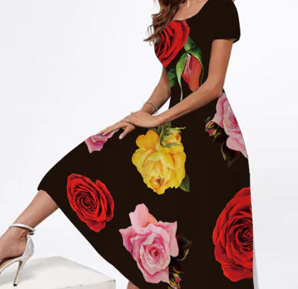 Elegant 3D Long Dress
