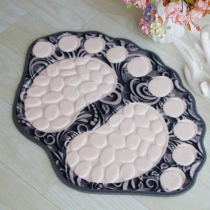 Cobblestone Patterned Non-Slip Bathroom Rug 39x59CM